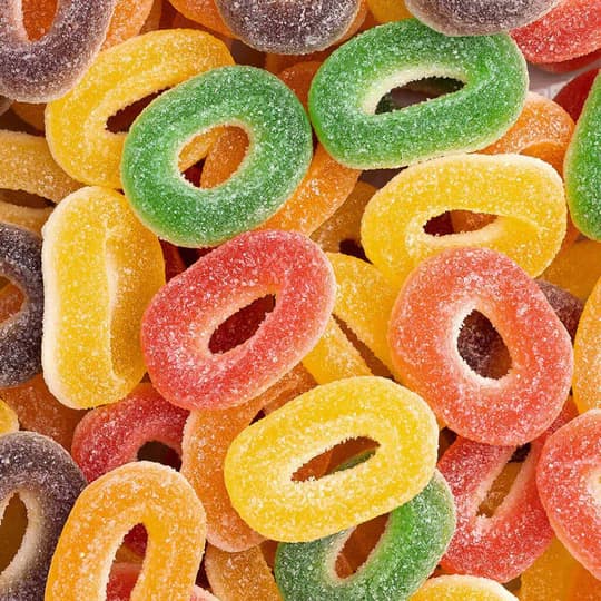 Anneaux assortis sucrés - 100 gr