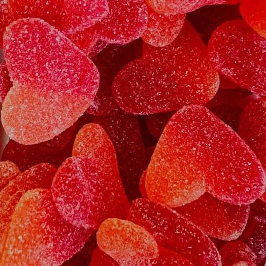 Coeurs pêche bi-color