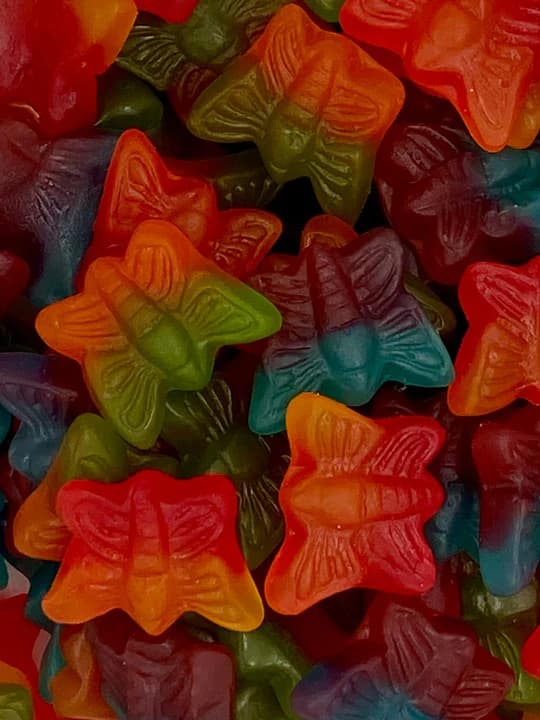 Papillons colorés Lisses - 100 Gr