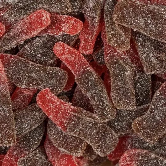 Bouteilles cola cherry sucrées - 100 gr