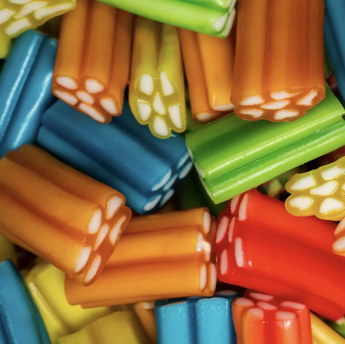 Barillets colorés lisses - 100 gr